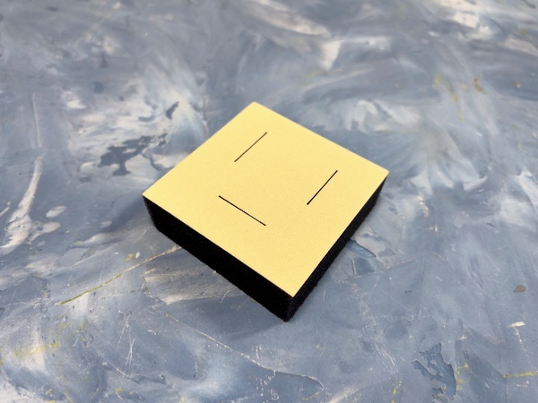 Ложемент для коробки з оксамитом (світло-жовтий)